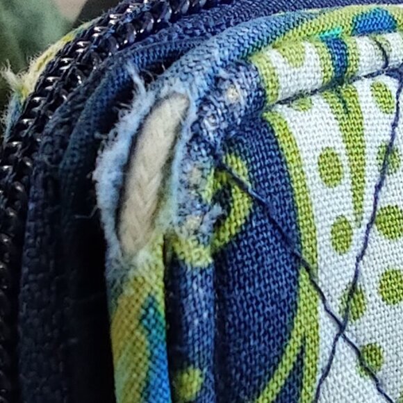 Vera Bradley Retired Rhythm & Blues Turn lock Quilted Wallet - Picture 15 of 15
